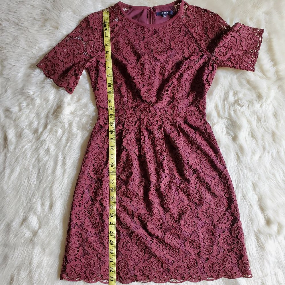 Madewell Burgundy Lace Magnolia Dress Size 0 NWOT - Picture 16 of 16